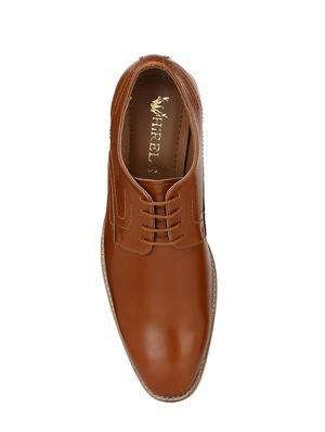 tan leatherette lace-up derbys - 14855418 - Standard Image - 4