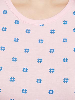 pink printed cotton tee - 14856202 - Standard Image - 4