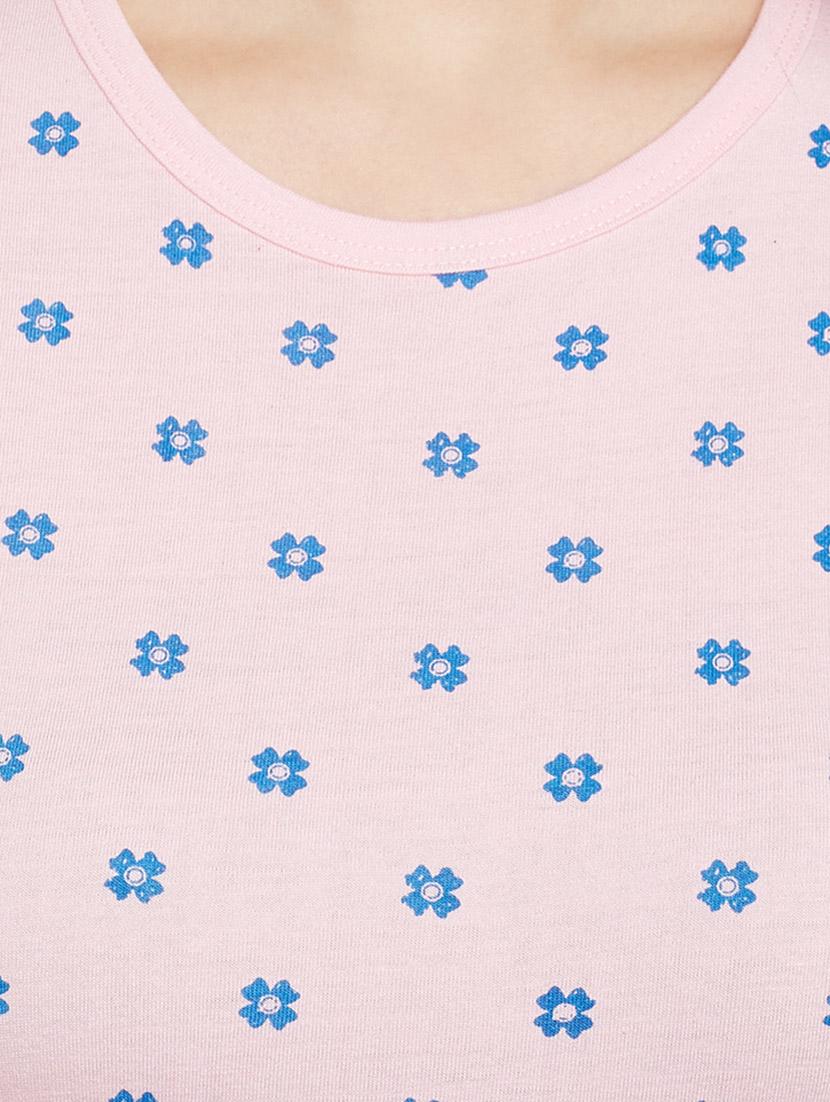 pink printed cotton tee - 14856202 - Zoom Image - 4