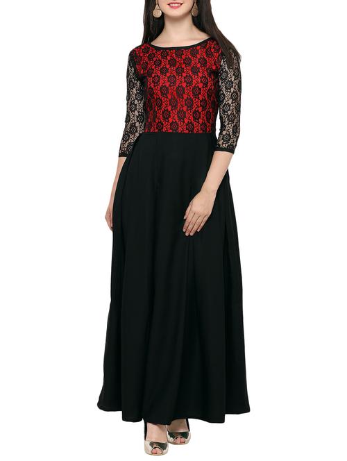 laced panel pleated maxi dress - 14858071 - Standard Image - 1