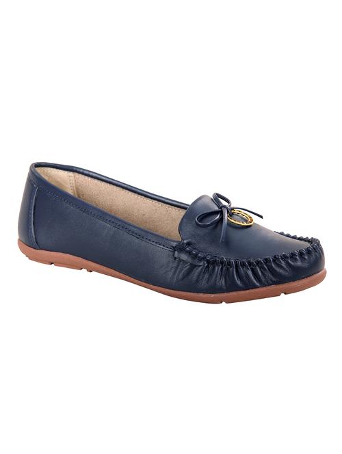 blue faux leather slip on loafers - 14859749 - Very Small Image - 1