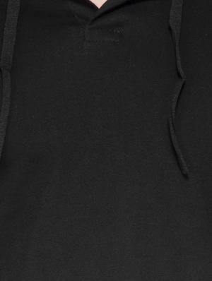 black cotton color block t-shirt - 14862058 - Standard Image - 4