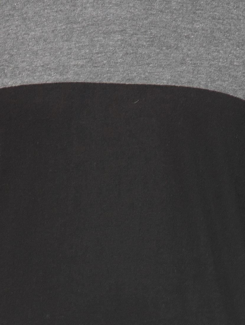 black cotton color block t-shirt - 14862082 - Zoom Image - 4