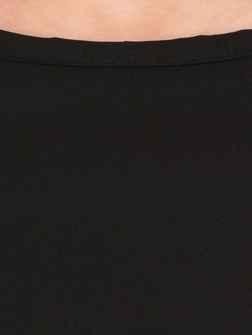 black solid cold shoulder top - 14864290 - Zoom Image - 4