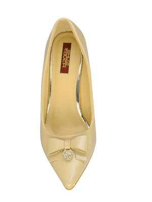 beige faux leather slip on pumps - 14865246 - Standard Image - 4