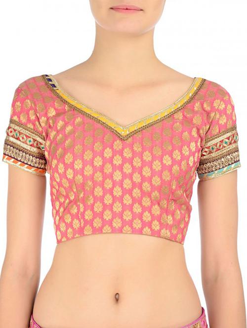 fuchsia designs pink brocade blouse - 14865461 - Standard Image - 1