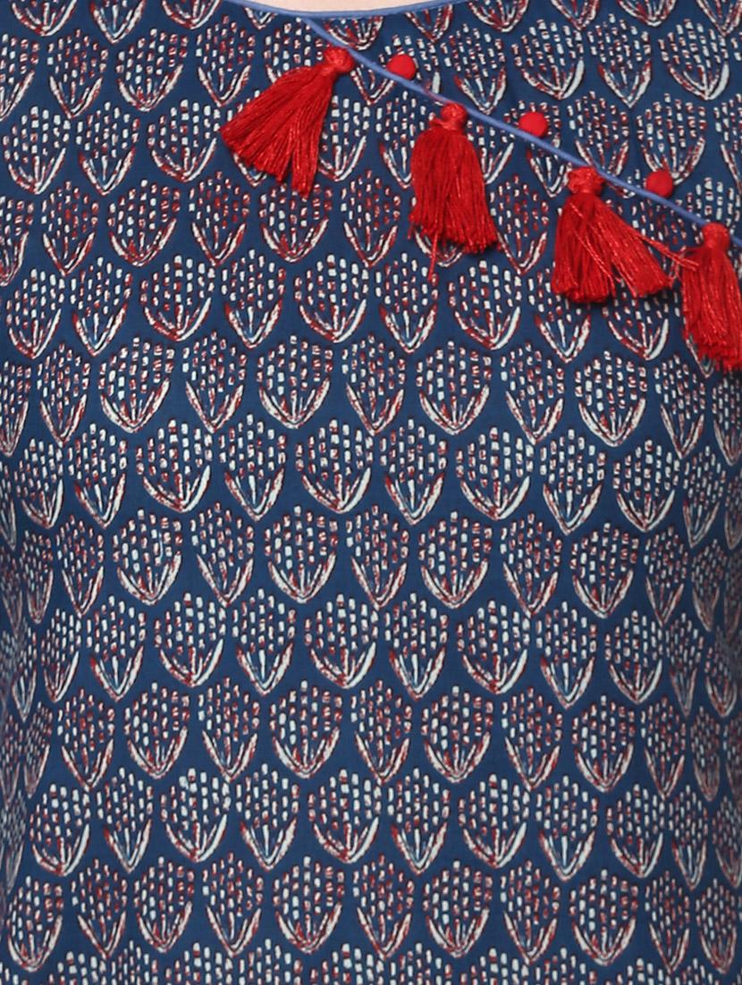straight kurta with tassels - 14868464 - Zoom Image - 4