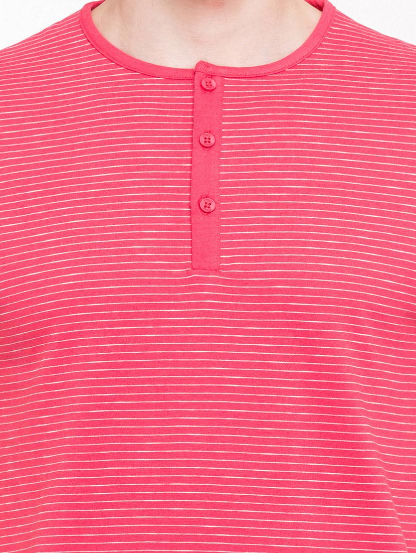 pink cotton striped t-shirt - 14869584 - Zoom Image - 4