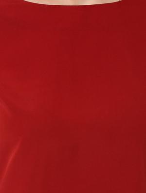 miway women's rayon crepe maroon solid top - 14870534 - Standard Image - 4