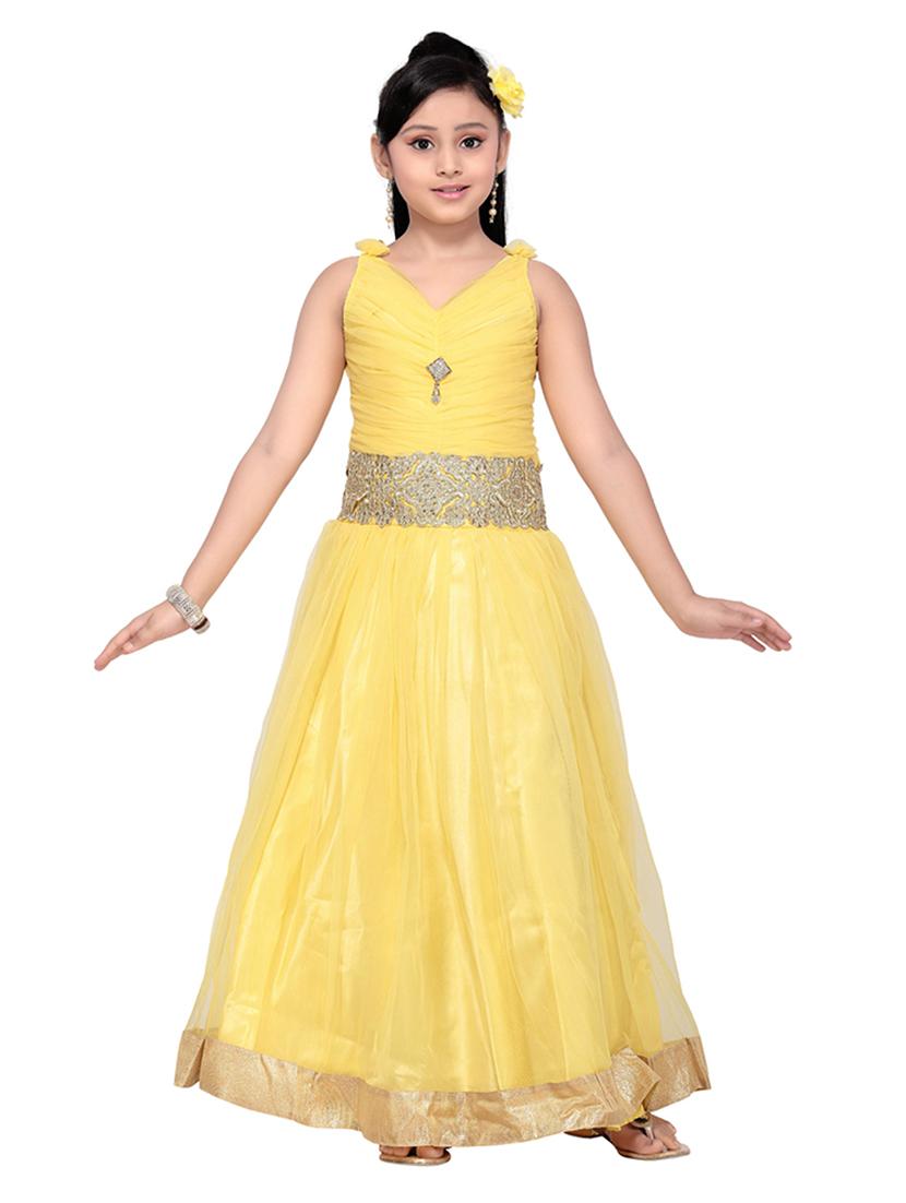 yellow net party gown - 14873211 - Zoom Image - 4