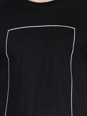 black front print t-shirt - 14875776 - Standard Image - 4