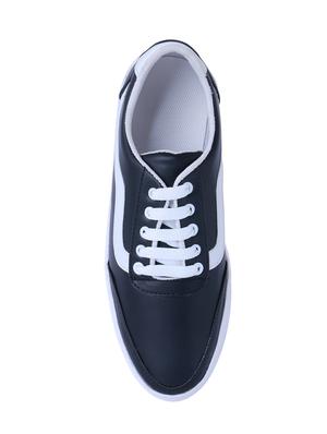 black leatherette lace up sneaker - 14875975 - Standard Image - 4