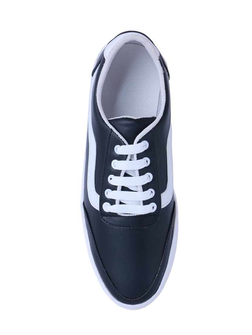 black leatherette lace up sneaker - 14875975 - Zoom Image - 4