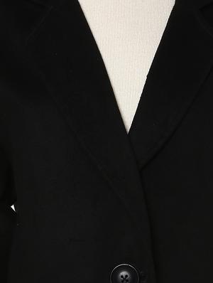 solid black trench/overcoat - 14876080 - Standard Image - 4