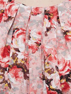 pleated neck floral blouson top - 14876287 - Standard Image - 4