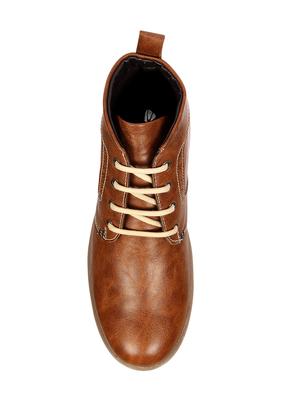 tan leatherette high ankle boot - 14876478 - Standard Image - 4