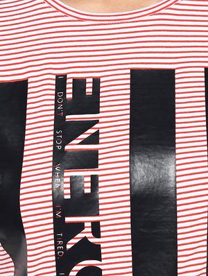 red striped graphic print tee - 14878651 - Standard Image - 4