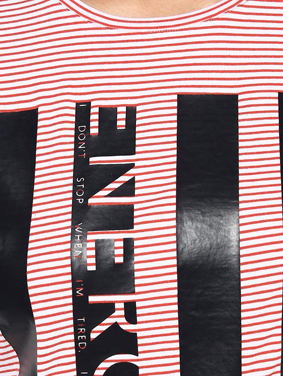 red striped graphic print tee - 14878651 - Zoom Image - 4