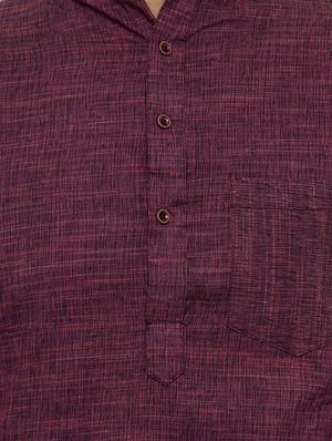 purple cotton long kurta - 14880716 - Standard Image - 4