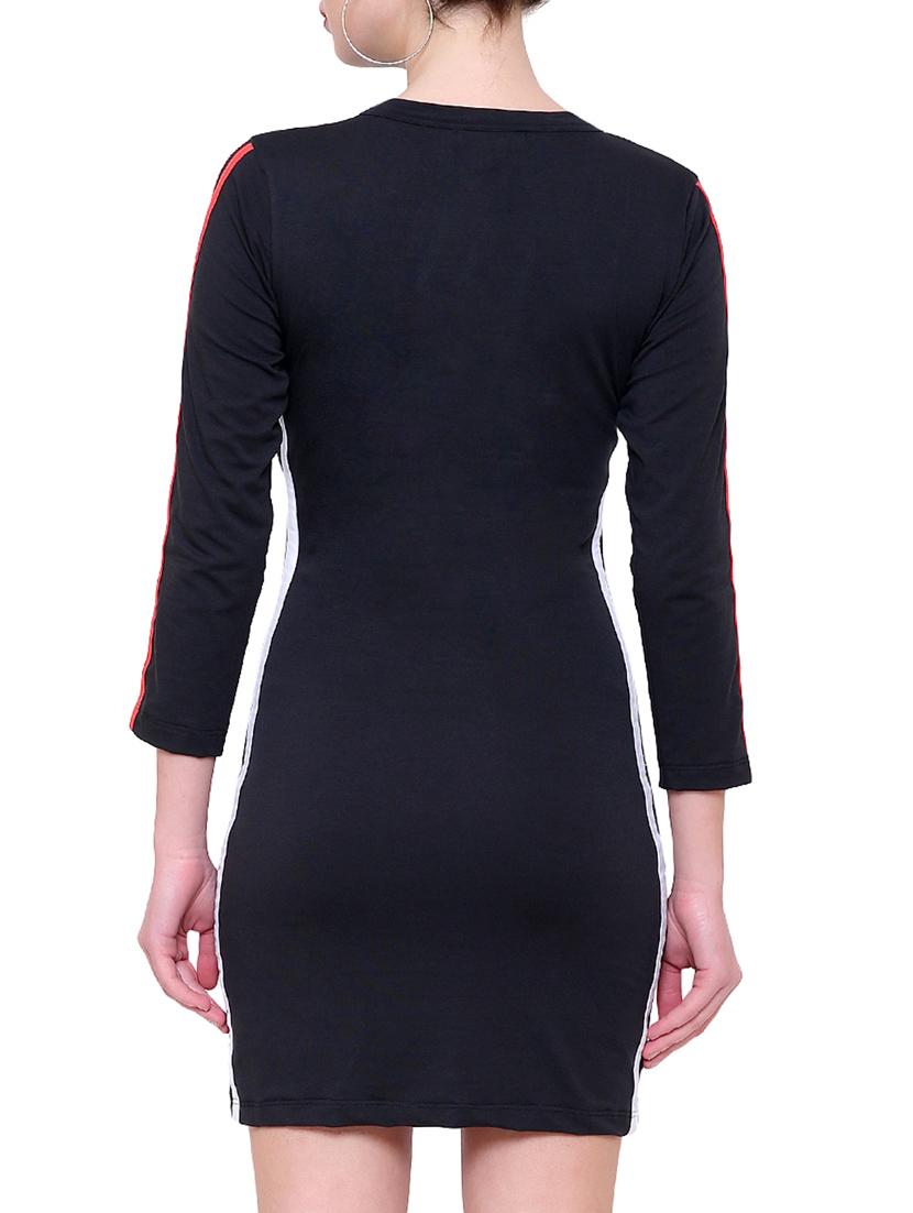contrasting side striped bodycon dress - 14880839 - Zoom Image - 4