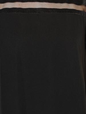 sheer paneled a-line plus dress - 14882842 - Standard Image - 4