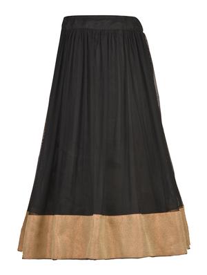 black satin lehnga choli - 14882948 - Standard Image - 4
