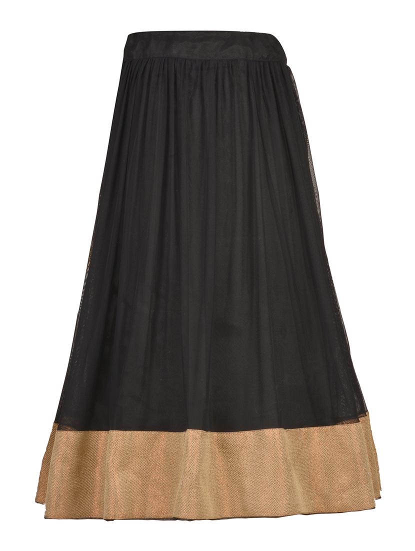 black satin lehnga choli - 14882948 - Zoom Image - 4
