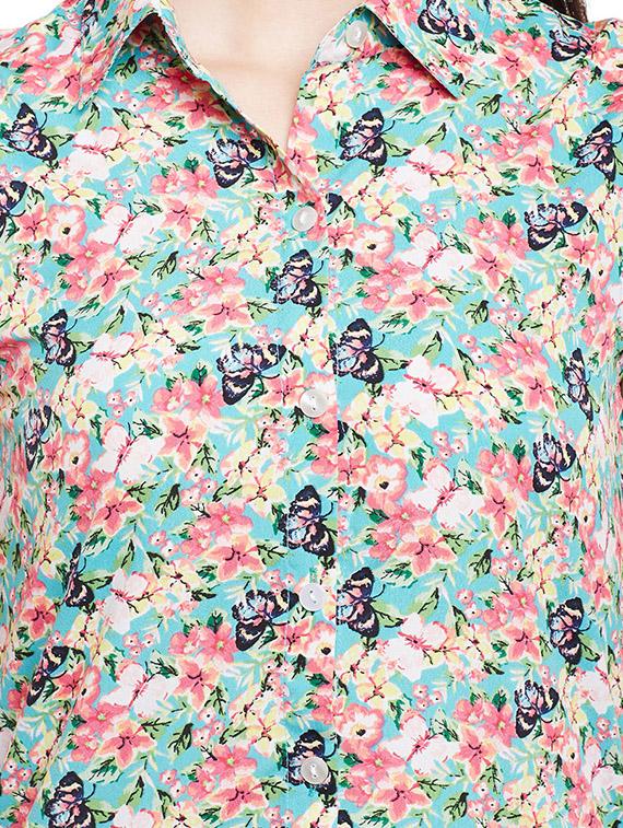butterfly print sleeveless tunic - 14883800 - Zoom Image - 4
