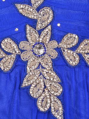 blue net party gown - 14885035 - Standard Image - 4