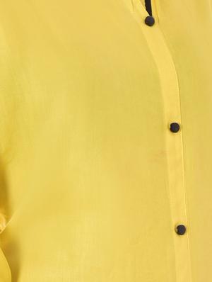 yellow rayon straight kurta - 14886048 - Standard Image - 4