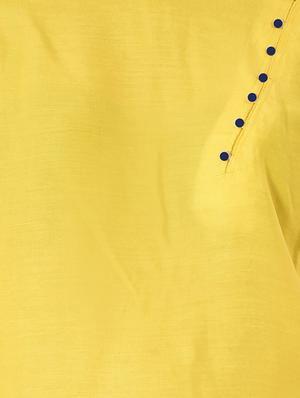 yellow rayon straight kurta - 14886057 - Standard Image - 4