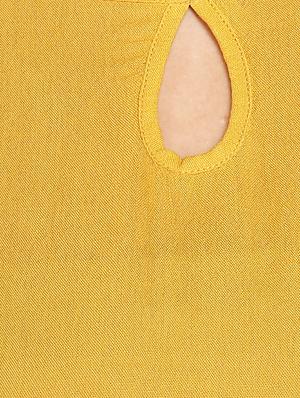 solid yellow rayon top - 14886253 - Standard Image - 4