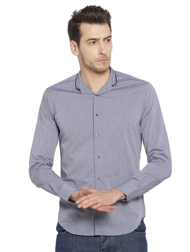 light blue cotton casual shirt - 14887160 - Very Small Image - 1