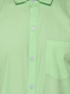 green cotton casual shirt - 14887758 - Standard Image - 4