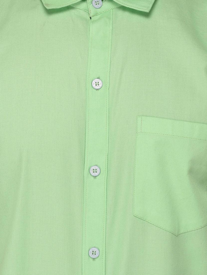 green cotton casual shirt - 14887758 - Zoom Image - 4