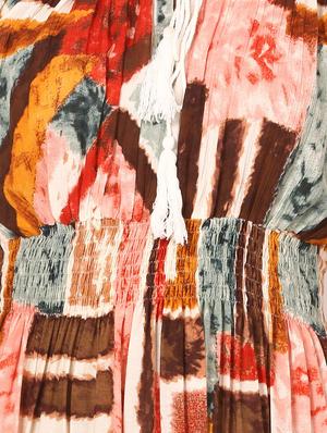 brown printed maxi dress - 14887768 - Standard Image - 4