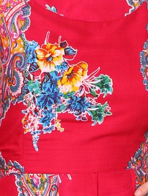 red printed maxi dress - 14887791 - Standard Image - 4