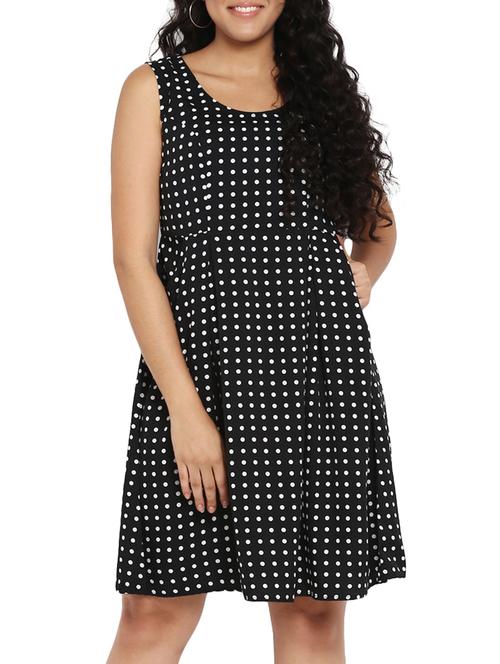 polka dots a-line plus dress - 14888009 - Standard Image - 1