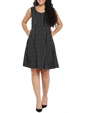 polka dots a-line plus dress - 14888009 - Standard Image - 4