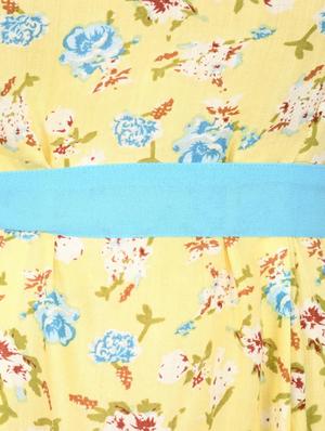 yellow rayon plus dress - 14888014 - Standard Image - 4