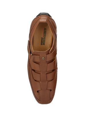 tan Leather slip on sandal - 14888400 - Standard Image - 4
