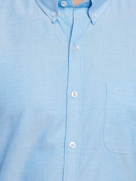 blue cotton casual shirt - 14888527 - Zoom Image - 4