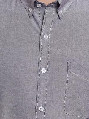 grey cotton casual shirt - 14888529 - Standard Image - 4