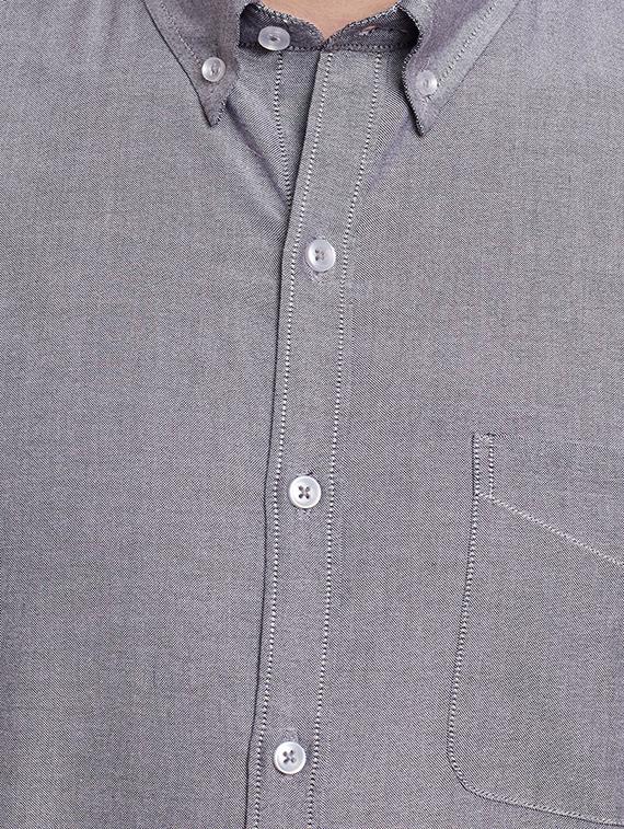 grey cotton casual shirt - 14888529 - Zoom Image - 4