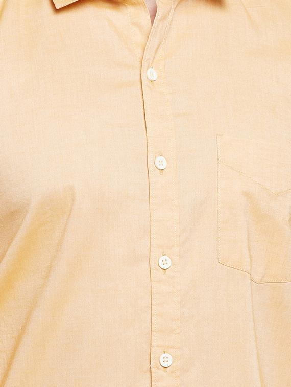 yellow cotton casual shirt - 14888535 - Zoom Image - 4