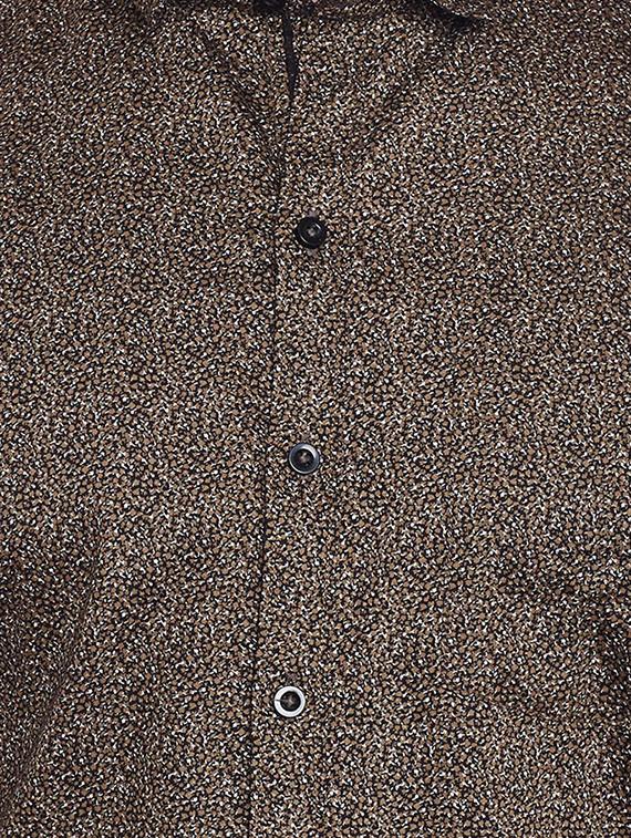 brown cotton casual shirt - 14888539 - Zoom Image - 4