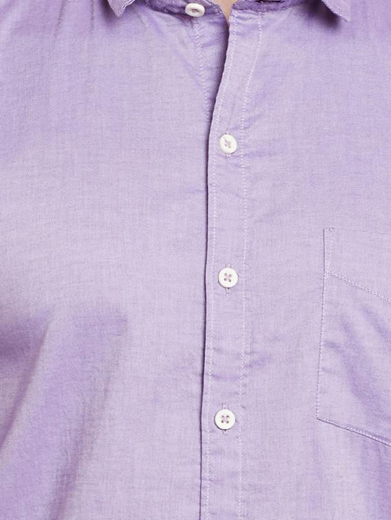 purple cotton casual shirt - 14888579 - Zoom Image - 4