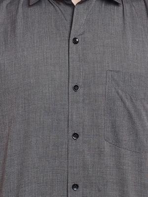 grey cotton casual shirt - 14888595 - Standard Image - 4