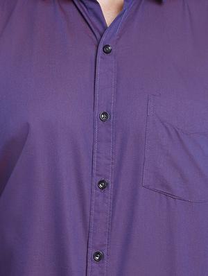 purple cotton casual shirt - 14888611 - Standard Image - 4