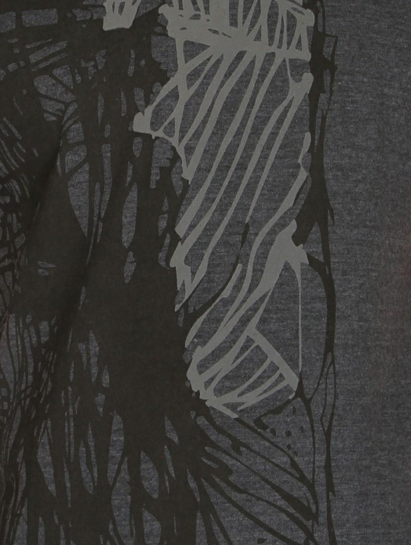 grey cotton front print tshirt - 14888932 - Zoom Image - 4